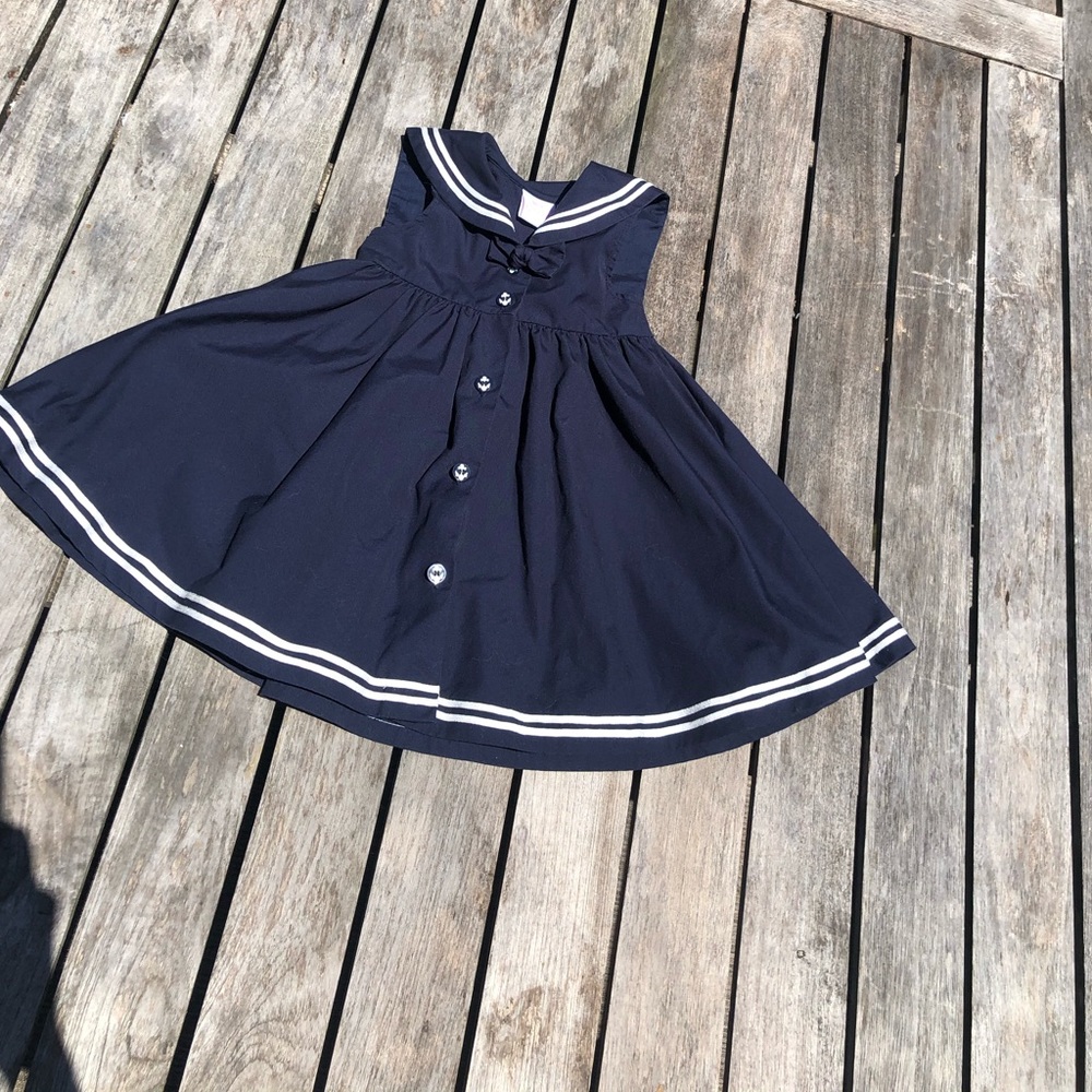 Toddler Navy Blue Nautically Inspired Dress